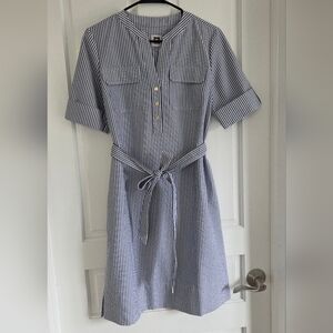 Anne Klein Blue and White Work Dress